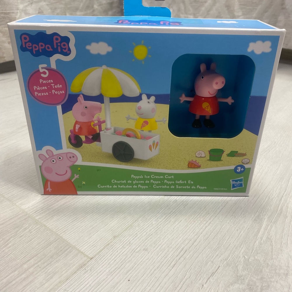 Peppa Pig Ice Cream Cart Playset with Yellow Umbrella